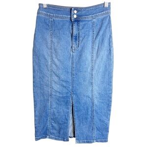 We The Free Denim Pencil Midi Skirt Size 27